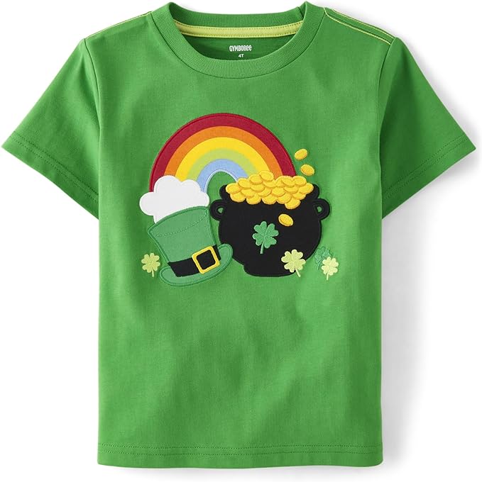 Gymboree Boys' and Toddler Embroidered Graphic Short Sleeve T-Shirts