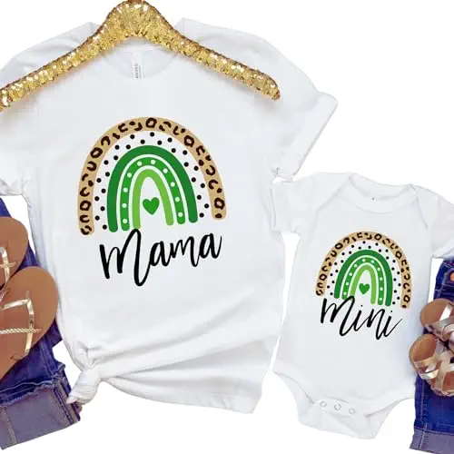 Posh Soiree Handmade Mommy and Me St Patricks Day Matching T Shirts